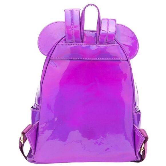 💜💜 Loungefly Disney Mickey Mouse Holographic Series Mini Backpack - Amethyst - Picture 2 of 5